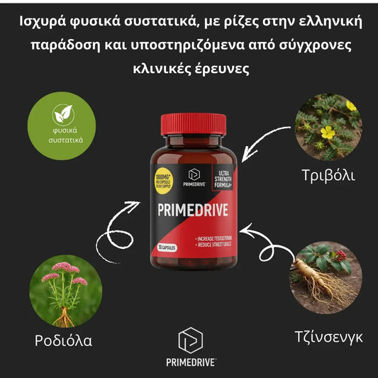 PRIMEDRIVE™ | Απενεργοποιήστε το άγχος - Ενεργοποιήστε την ανδρική σας δύναμη